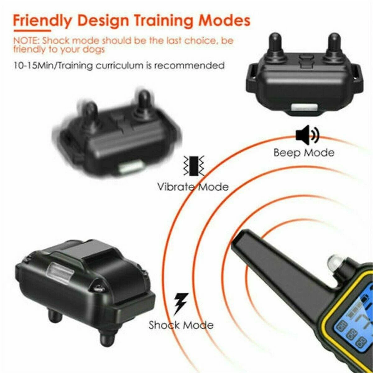 Unbranded Anti-Bark Electronic Waterproof Pet Dog Training Collar 800m LCD – Image 4