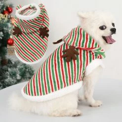 Sevenprin Pet Dog Cat Elk Costume Vêtements De Noël Hooded Jumper Vêtements De Noël
