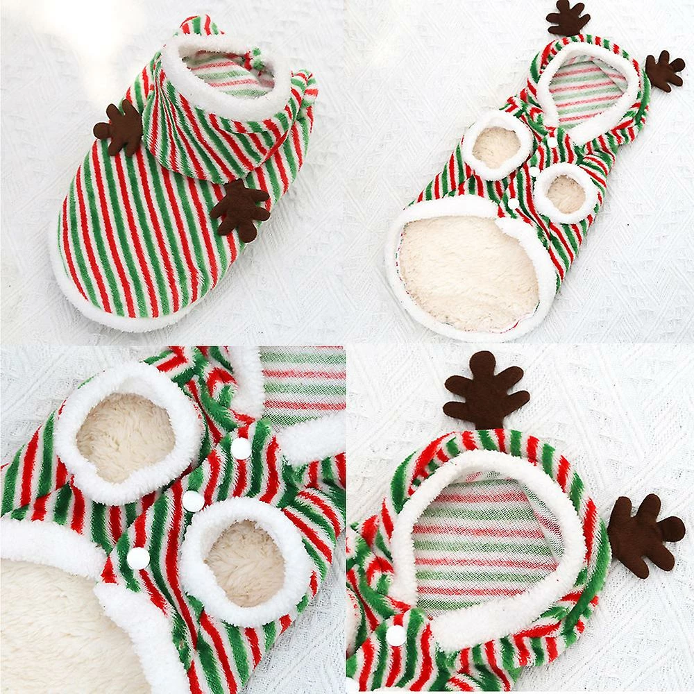 Sevenprin Pet Dog Cat Elk Costume Vêtements De Noël Hooded Jumper Vêtements De Noël – Image 2