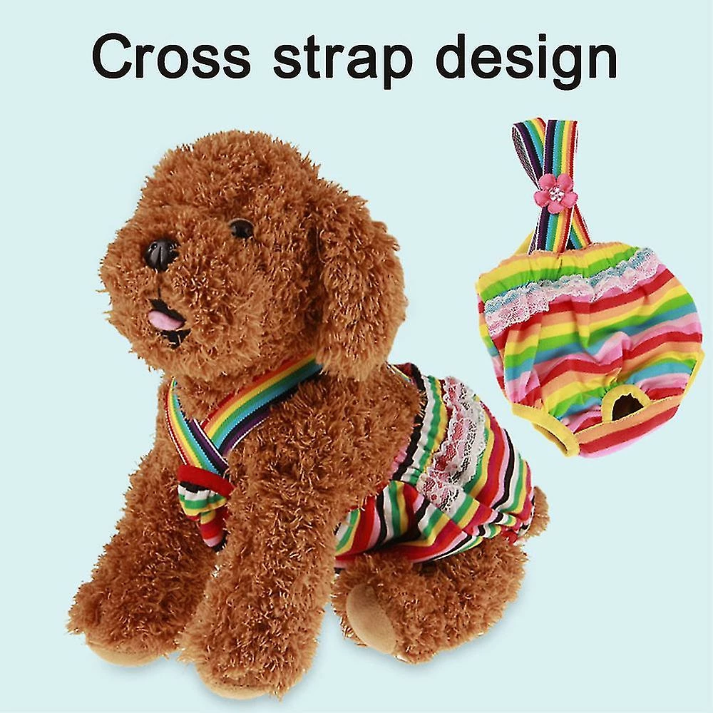 Unbranded 3 Pcs Pet Dog Cat Short Physiologique Doggy Kitten Sous-vĂȘtements Pantalons Couches Strip Design Resserrer La Sangle Slips Sanitaires â Image 3
