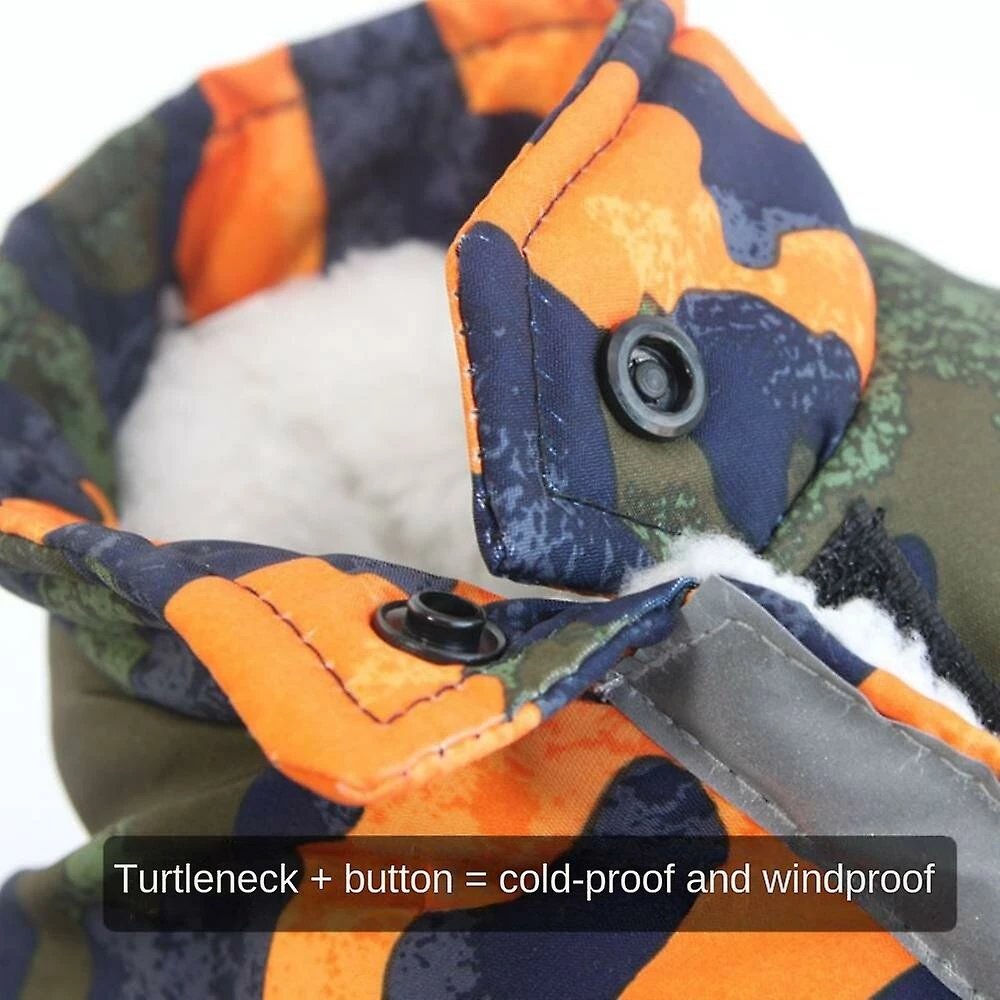 Unbranded Pet Inner Fleece Vêtements à Quatre Pattes, Manteau De Camouflage En Polaire Chaude épaisse D’hiver – Image 3