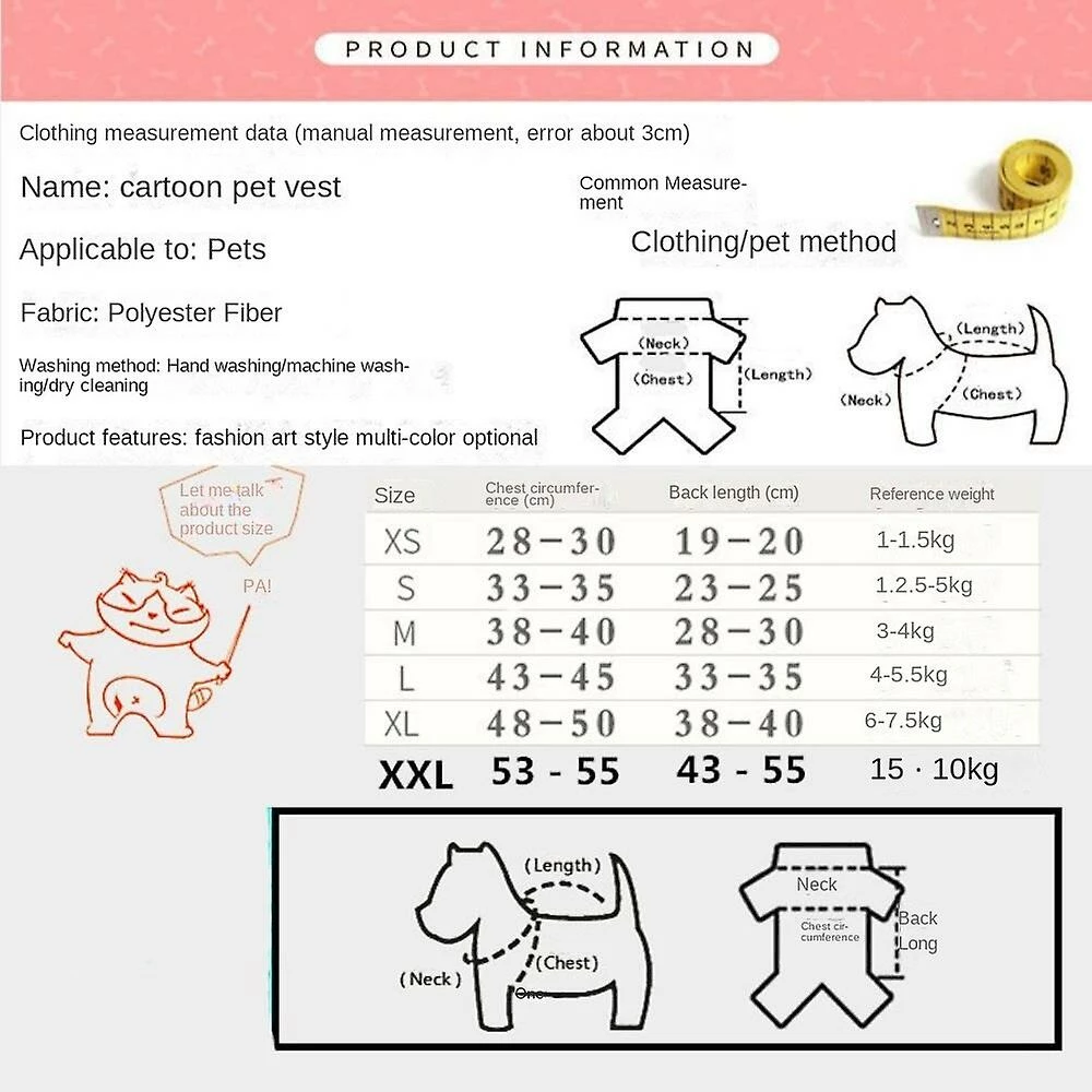 Unbranded Gilet De Couleur Unie Pour Animaux De Compagnie Du Printemps Et De L’été, Vêtements Teddy Thin Pet – Image 2