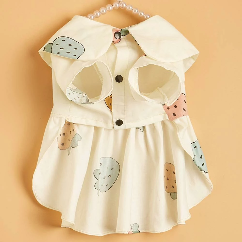 Unbranded Ins Style Pet Clothing, Summer Cute Dress Fruit Strawberry Print â Image 5