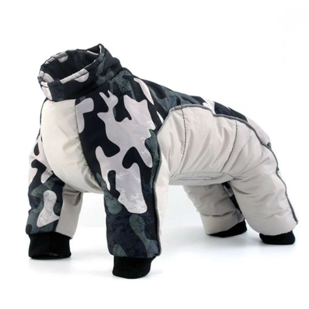 Unbranded Pet Inner Fleece Vêtements à Quatre Pattes, Manteau De Camouflage En Polaire Chaude épaisse D’hiver