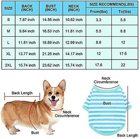 Yskaze 4 Pièces Chemise De Chien Petit Chien Rayé T Shirt Pet Apparel Puppy Sweatshirt Dog Vêtements Pour Chiens De Petite à Moyenne Taille – Image 3