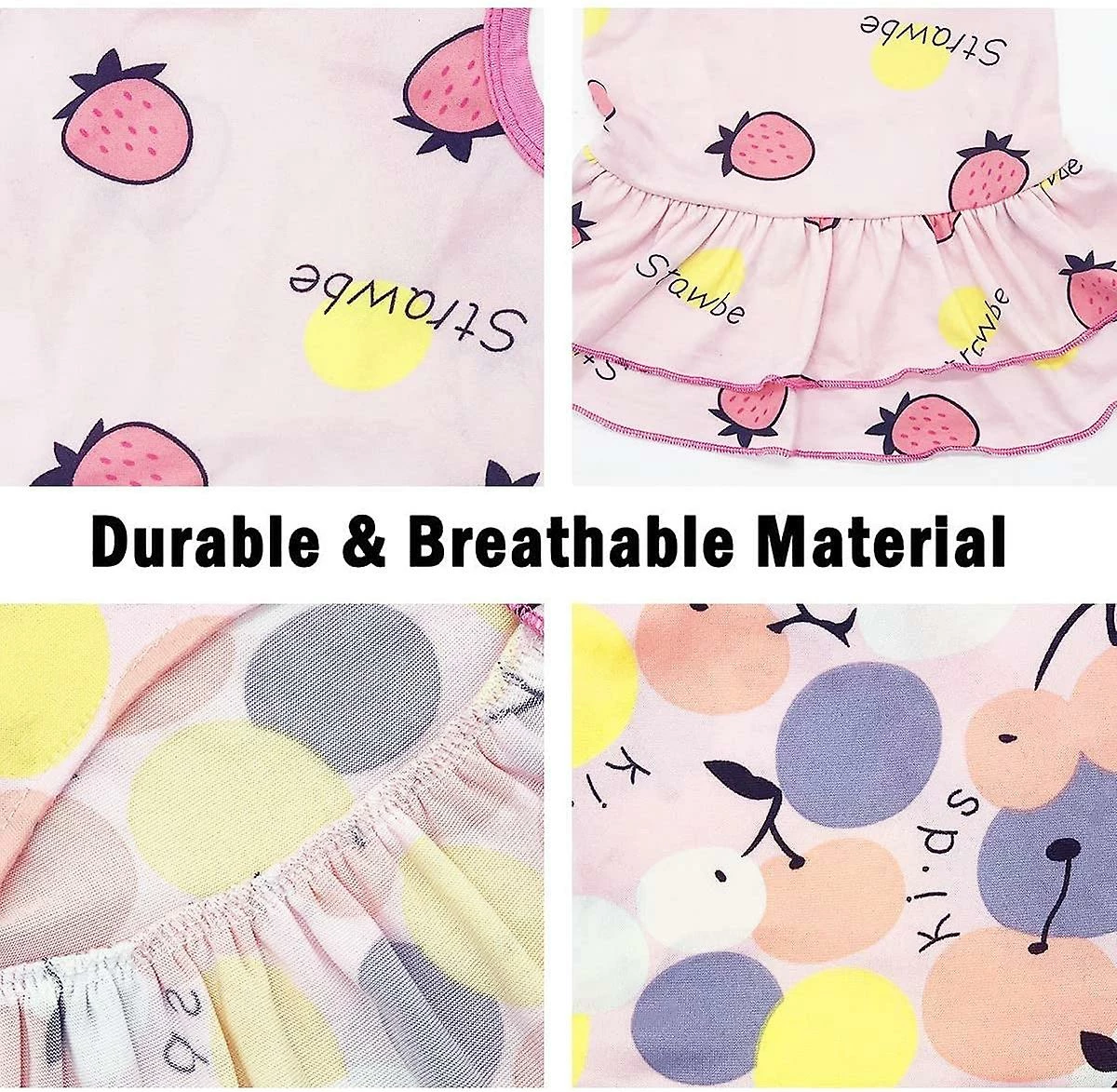 Yskaze 2 Pack Dog Shirt Jupe Pet Clothes, Puppy T-shirts Sleeveless Cute Princess Dress Summer Apparel, Puppy Outfit Printed Vest Pink Clothing For Small Ex – Image 3