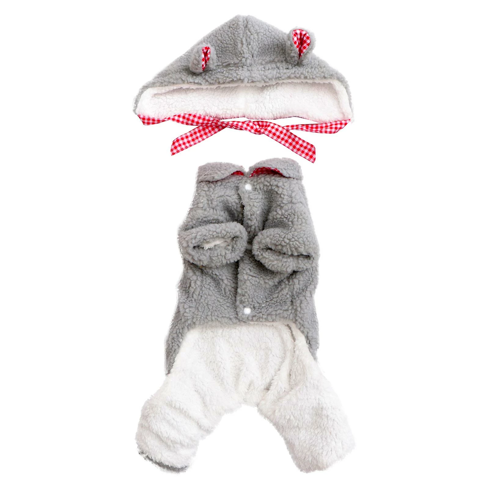 Toyvian 1 Set Lovely Pet Clothes Dog Warm Garment Dog Costume Pet Winter One-piece Clothing For Dog Puppy Pet Cat
