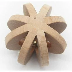 Unbranded Bell Ball Small Animal Play Toy Ball - Rabbit Hamster Rat Ferret Pet Dog Cat Guinea Wood Toy Ball