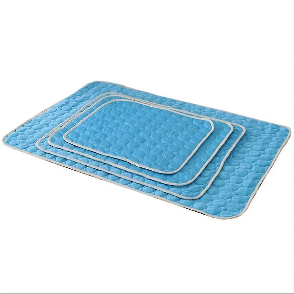 Unbranded 2pcs Blue Summer Cooling Mat Chiens Chats Ou Pet Ice Pad Mat Couverture (62 * 50cm)