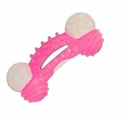Unbranded Pet Toys Dents Résistantes Aux Morsures Tpr Mâche Anneau Barbelé Jouets Pour Chiens Fournitures Pour Animaux De Compagnie (ROSE)