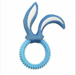 Unbranded Pet Pet Chew Toy Burr Rabbit Ears Dog Supplies(Bleu)