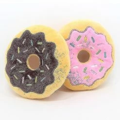 Unbranded Donuts Pet Peluche Chien Jouet 2 Couleurs 2 Pices Pack