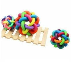Unbrandded Chien Chew Toys Tough Strong Knot Bell Ball For Pet Puppy Teething