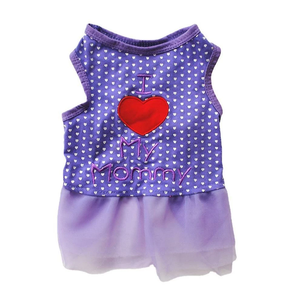Giveuphesit Chien Chemise Fille Chiot Vêtement Funky Costume Mignon Tutu Sans Manches Col Rond Pet Robe Adorable Été