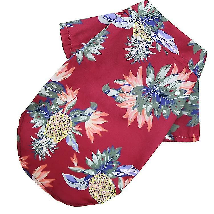 Unbranded Petits Et Moyens Chiens Plage Ananas Chemise Hawaii Pet Dog Cat Golden Retriever Printemps Et Été Quatre Saisons Fournitures De Vêtements