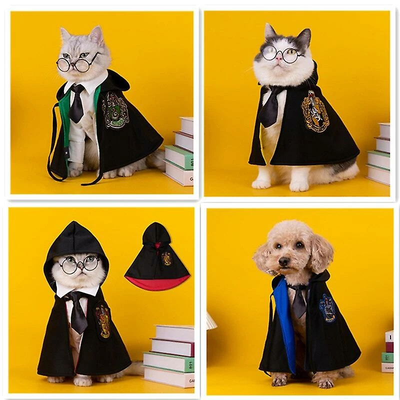 Unbranded Halloween Costume For Pets Cosplay Cloak College Cat Costume Halloween Decorations Small Magic Cloak Dog Shawl Xmas Pet Clothes â Image 2