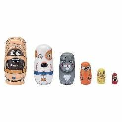 Unbranded 6pcs Cartoon Pet Dog Matryoshka Doll Toy Creative Nesting Doll Toy Home Decor