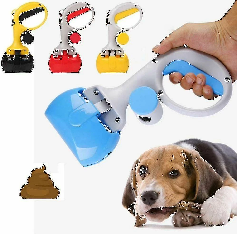Unbranded Pet Pooper Picker Chien Caca Scooper Mâchoire Caca Scoop Pelle Déchets Animaux Bleu- Aespa – Image 2