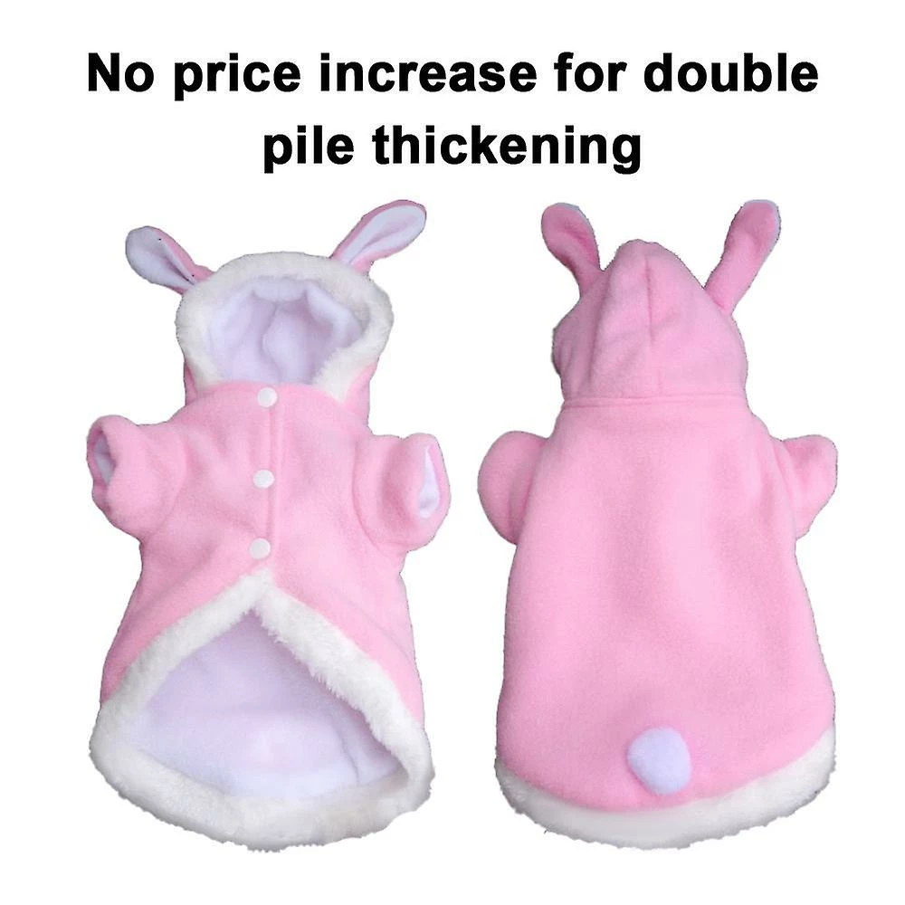 Giveuphesit Pet Hoodie Cat Rabbit Outfit With Bunny Ears Mignon Sweatshirt Printemps Et Automne Puppy Pull TricotĂ© â Image 4