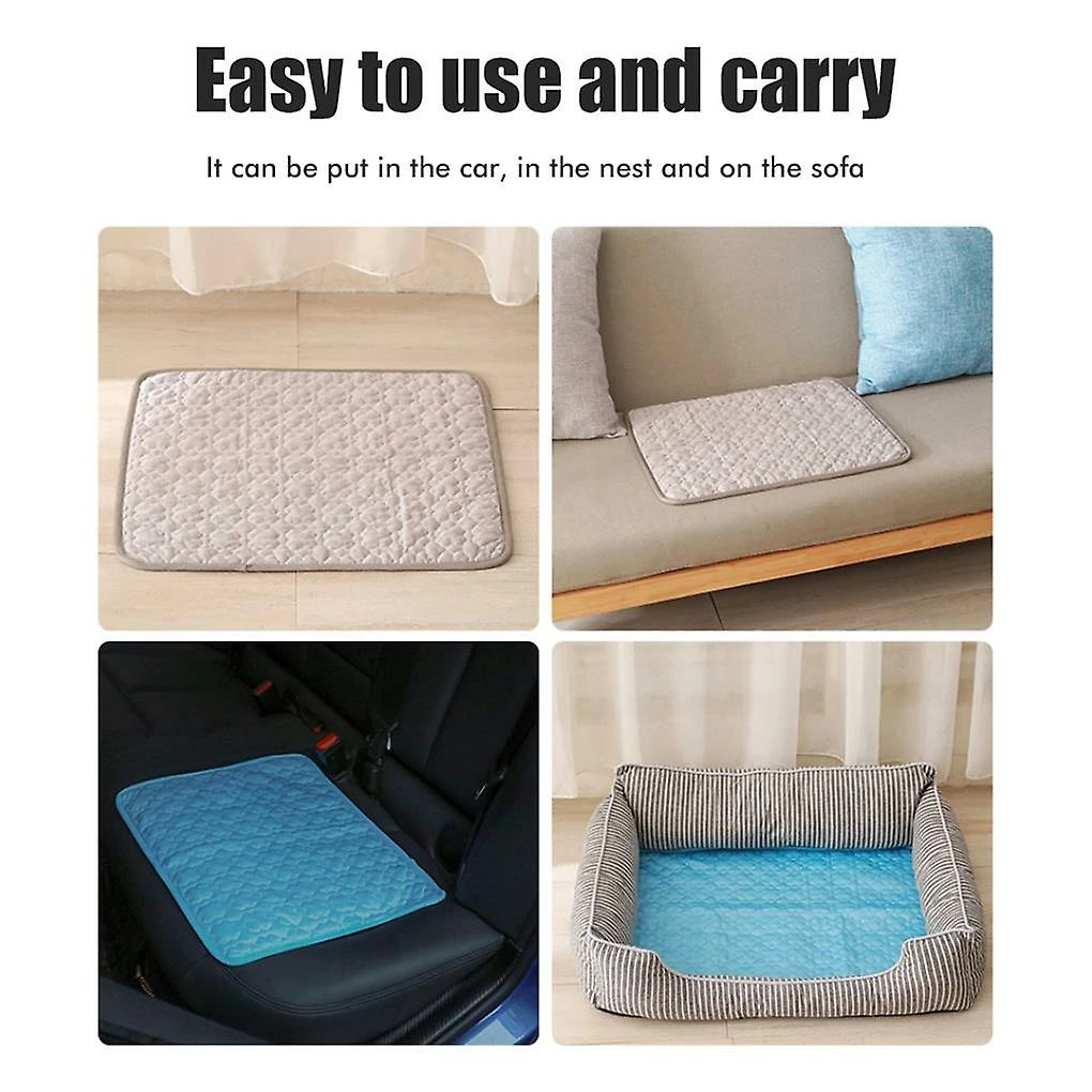 Unbranded Dog Cooling Mat Breathable Ice Silk Pet Mat Sleeping Cushion For Dogs – Image 3