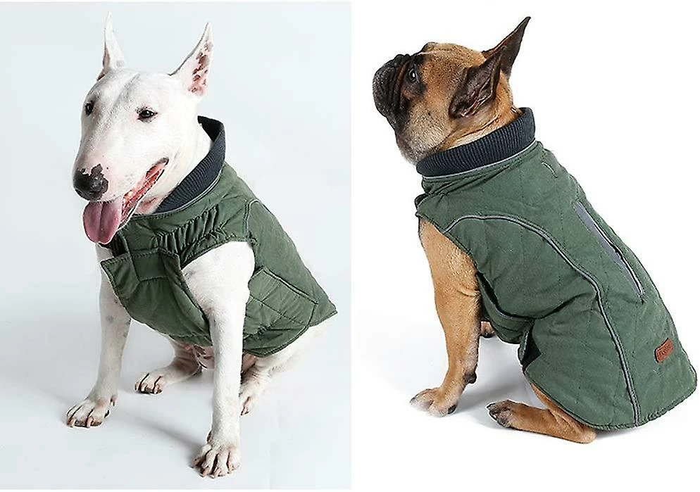 Unbranded Pet Jacket Dog Vêtements Déperlant Hiver Vêtements Chauds Gilet Réversible Vestes D’hiver – Image 3