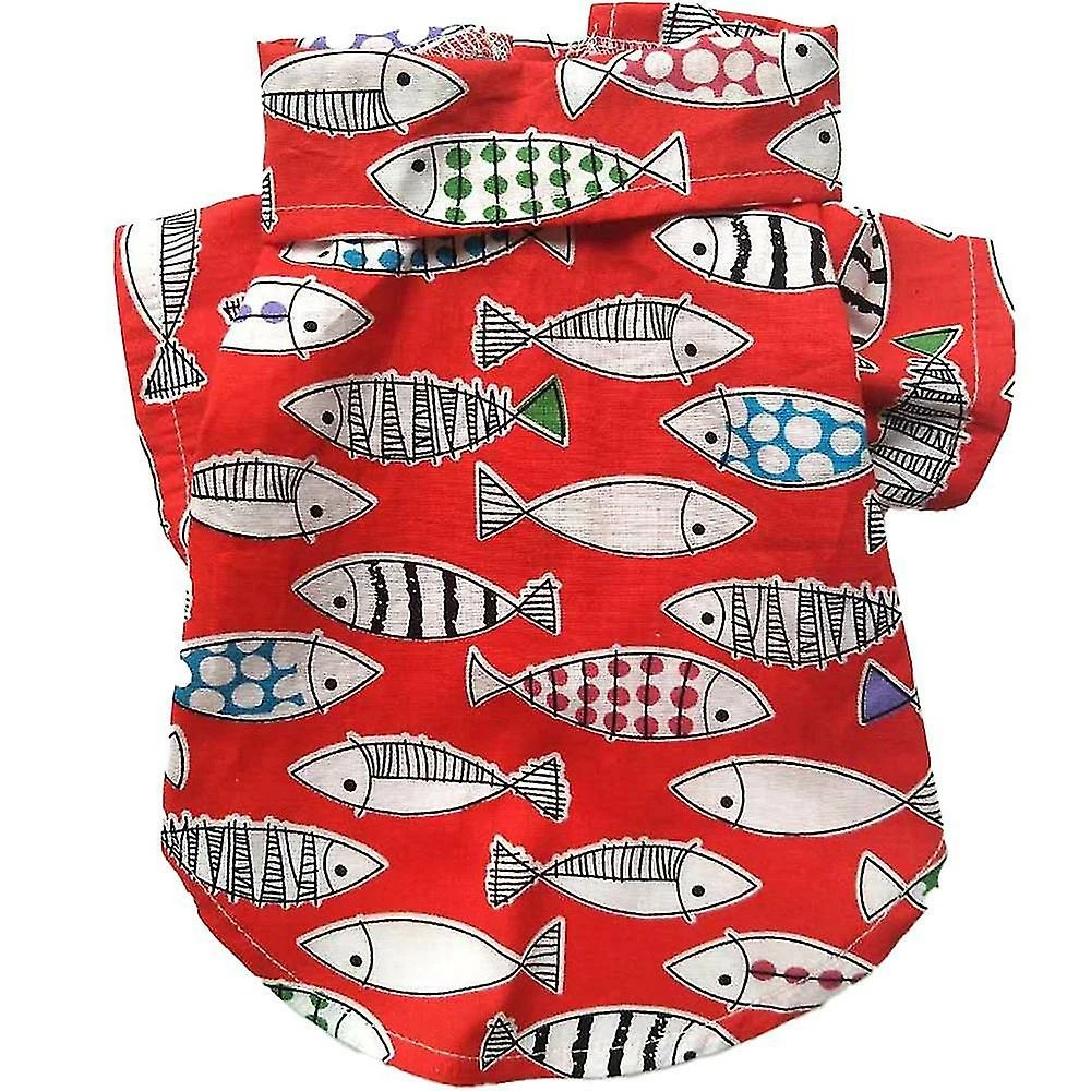 Aowear Chien Hawaiian Shirt Cloth, Pet Dog Summer Polo T-shirt Puppy Cat Outfits Costume Pour Beach Seaside Apparel VĂȘtements