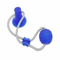 Unbranded Jouets Pour Chiens Pet Puppy Ventouse Interactive Push Tpr Ball Toys Bleu
