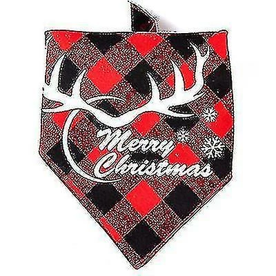 Unbranded Plaid Pet Saliva Serviette Chien Triangle Foulard Nol Pet Foulard â Image 2