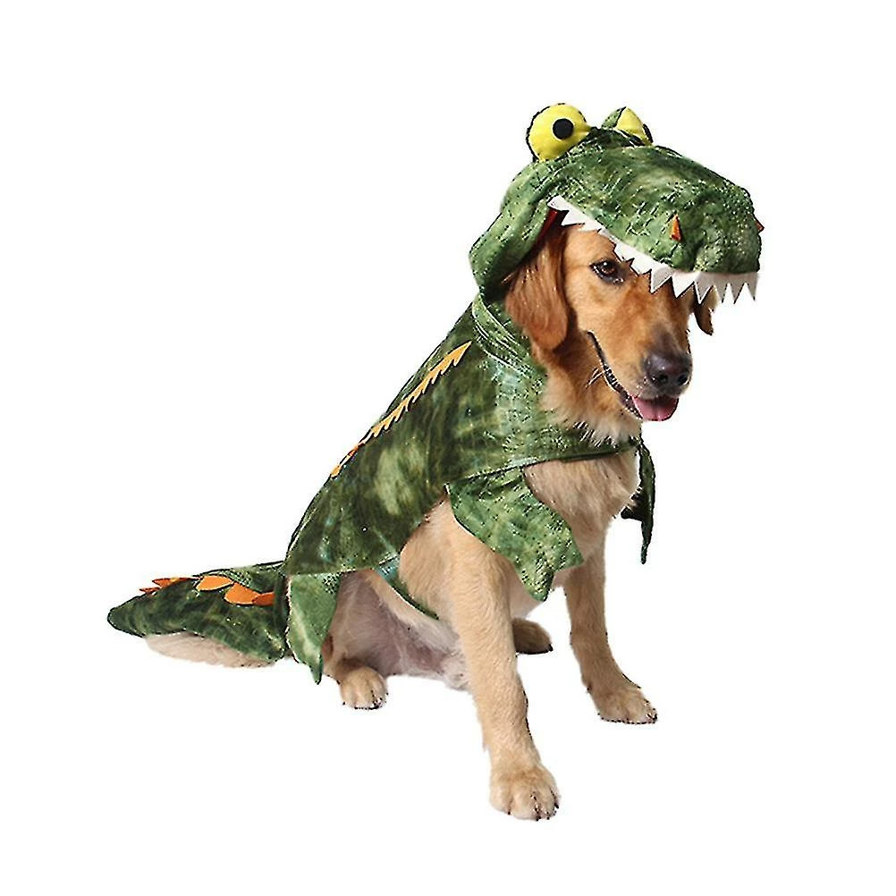Unbranded Tflycq 1pc Funny Lovely Cute Adorable Warm Holiday Xmas Pet Crocodile Outfit Cosplay Costume Dog Clothes Pet Supplies