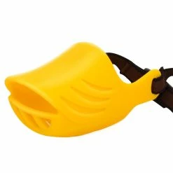 Hua Hui Museau De Chien Pet Muzzle Housse De Bouche Empêcher Les Aboiements Morsures Mâcher Doux Silicone Protège-dents Avec Sangle Réglable - Jaune / L