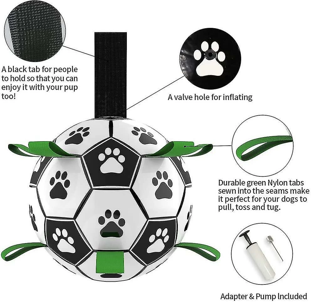 Unbranded Dog Soccer Toys,dog Football With Grab, Pet Football Toy For Dogs And Cats â Image 4