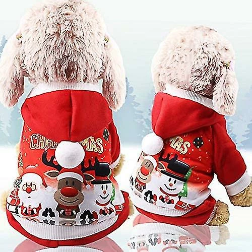 Unbranded Chien Chat Hoodie Automne Et Hiver Chaud Pet Noël Manteau Vêtements Avec Boutons Vêtements D’Extérieur Combinaison Petits Chiens Xl – Image 2
