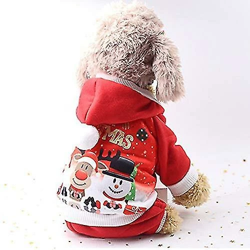 Unbranded Chien Chat Hoodie Automne Et Hiver Chaud Pet Noël Manteau Vêtements Avec Boutons Vêtements D’Extérieur Combinaison Petits Chiens Xl – Image 4