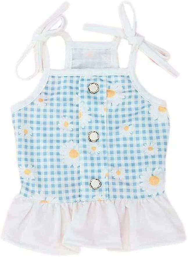 Unbranded Chemise De Chien Sans Manches Puppy Jupe Princesse Tutu Pet Mignon Été Vêtements De Mariage Pour Petit Ou Moyen Chat Vêtements Bleu L