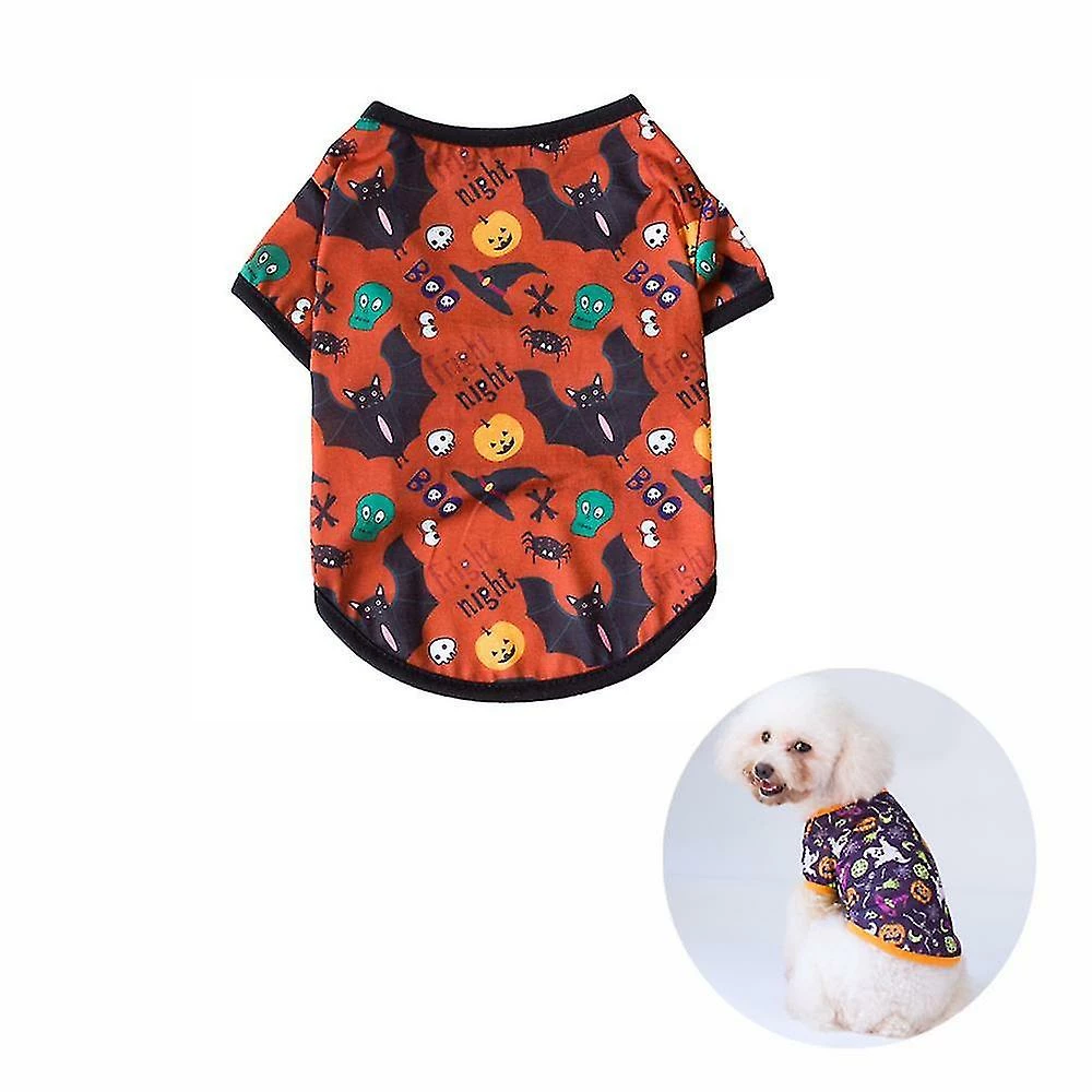 Unbranded 2pcs Halloween Series New Dog Clothes Autumn Pet Decoration Clothes L Size (chapeau Magique De Chauve-souris Noir)