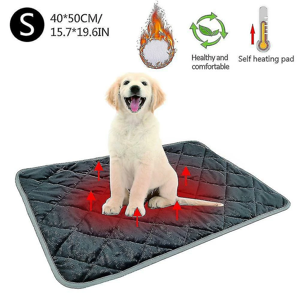 Mryenc Pet Self Heating Pad Chien Réchauffement Lit Chat Couverture Réchauffement Canapé Sol Lit – Image 2