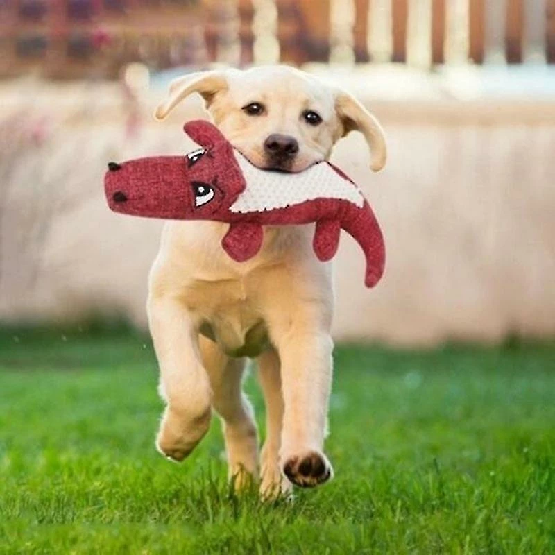 Unbranded 1pc Pet Dog Linen Peluche Crocodile Animal Toy Dog Chew Squeaky Noise Toy Cleaning Teeth Supplies – Image 2
