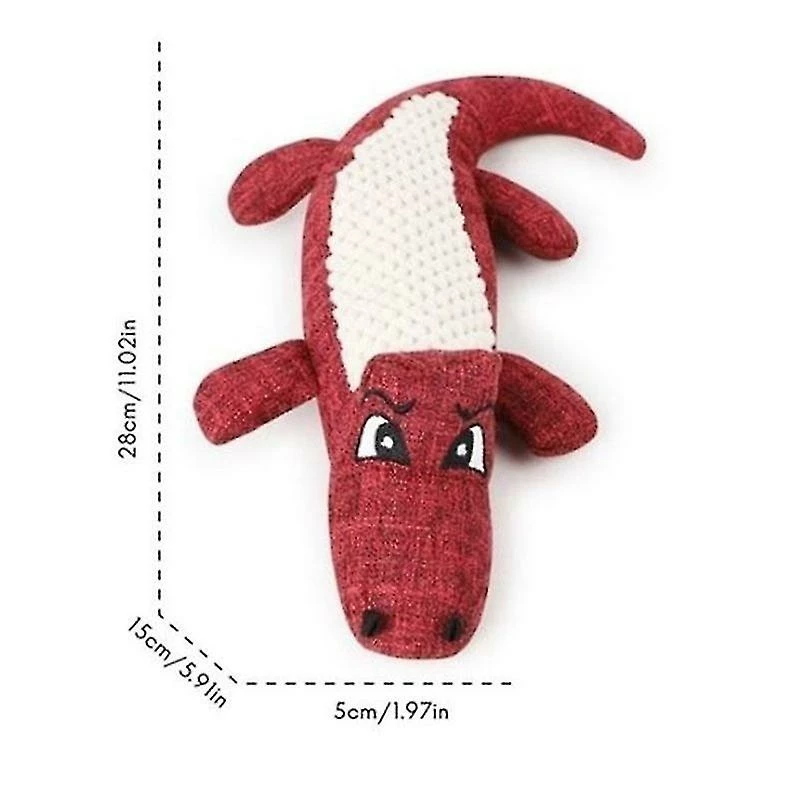 Unbranded 1pc Pet Dog Linen Peluche Crocodile Animal Toy Dog Chew Squeaky Noise Toy Cleaning Teeth Supplies – Image 4