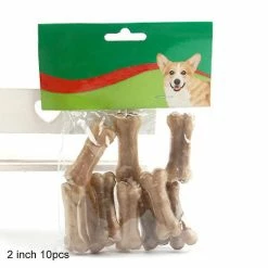 Unbranded 2/3/4/6/8 Pouces En Cuir Peau De Vachette Osseuse Molaire Dents Clean Stick Dog Mâche Jouets Puppy Cessories Food Treats Durable Pet Toy