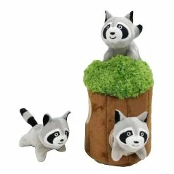 Unbranded 4 Pcs Créatif Grinçant Peluche Pet Jouet Fun Cache Chercher Chien Jouet Peluche Animal Arbre Trou Jouet Animal Sûr Terrier Non Toxique Jouet