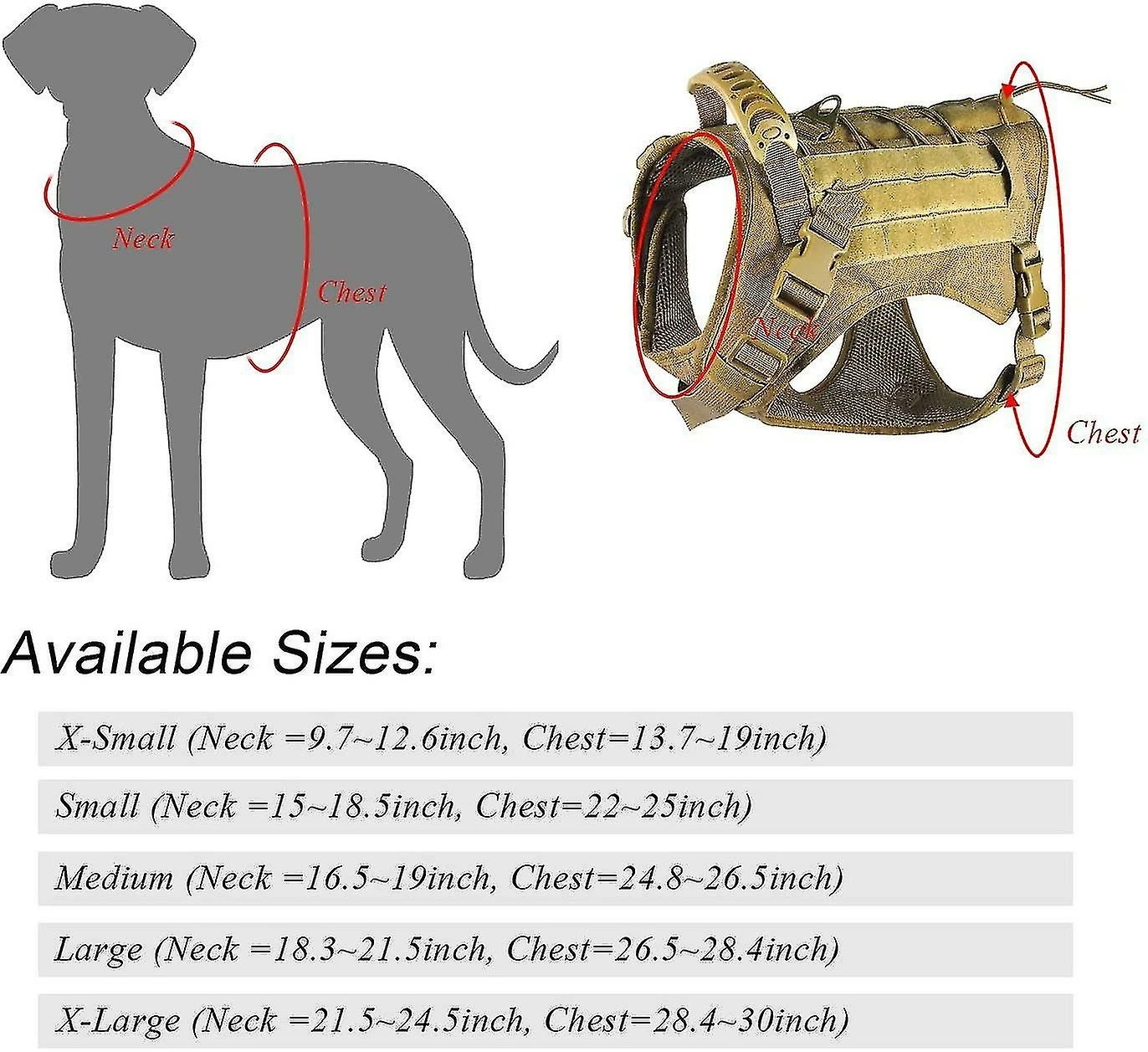 Unbranded Léger Durabletactique Chien Sac à Dos Pet Tactical Vest – Image 5