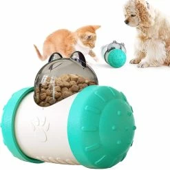Unbranded Pet Treat Tumbler Food Dispensing Toy, Chien Et Chat Leaky Food Puzzle Interactif Toy Balance Swing