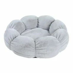 Unbranded 40cm Mignon Pet Kennel Rond Mignon Chat Hiver Peluche Chat Chenil Universel Chien Pour Toutes Les Saisons Gris