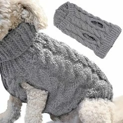 Jccc Sunrain Dog Sweater Gilet Warm Coat Pet Soft Knitting Wool Winter Sweater Tricoté Crochet Manteau Vêtements Compatible Avec Les Petits Moyens Grands Chiens