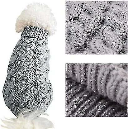 Jccc Sunrain Dog Sweater Gilet Warm Coat Pet Soft Knitting Wool Winter Sweater Tricoté Crochet Manteau Vêtements Compatible Avec Les Petits Moyens Grands Chiens – Image 3