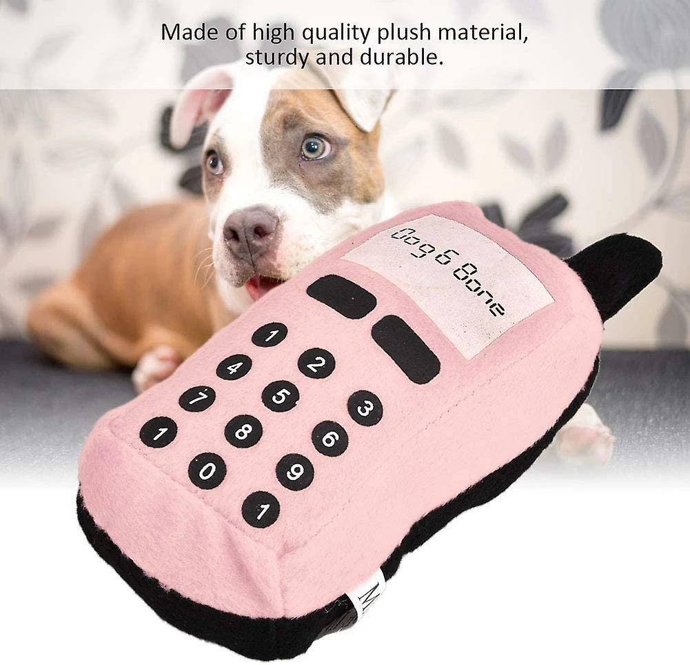 Baicccf Pet Dog Chew Toy, Cell Phone Shape Interactive Chew Toy Pour Puppy Cat Pet Shop Pet Shop MĂ©nage (rose) â Image 4