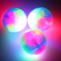 Unbranded Morsure Résistant Glowing Boule Élastique Durable Clignotant Molaire Boule Pet Caoutchouc Mâcher Jouet Chien