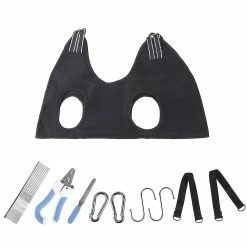 Conly 10-piece Set Pet Dog Grooming Hammock Harness With Nail Clippers, Nail File, Comb,breathable Restraint Hammock, Dog Grooming Sling Helper