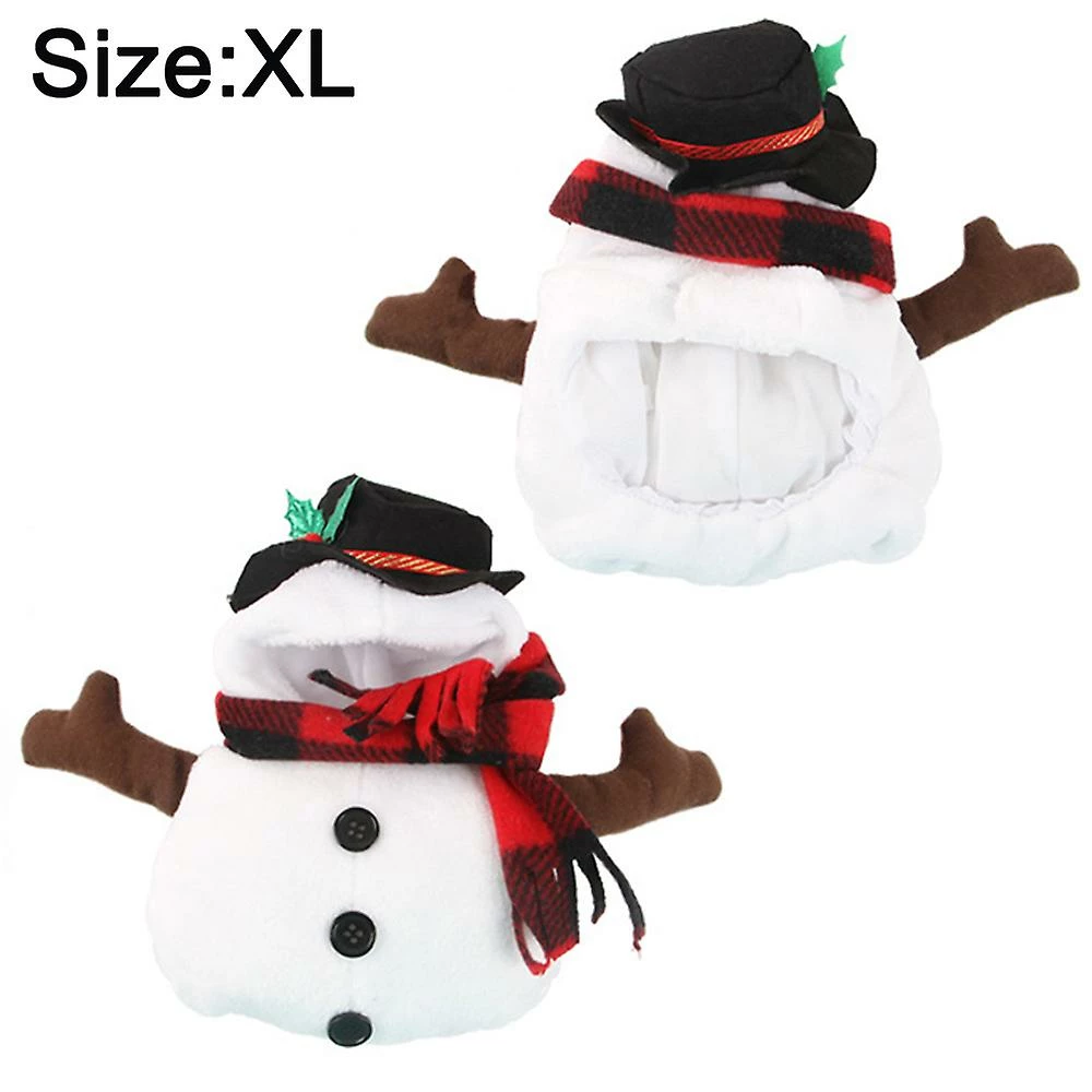 Giveuphesit Pet Bonhomme De Neige Costume Chien Chat Drôle Costume Pet Upright Costume – Image 2