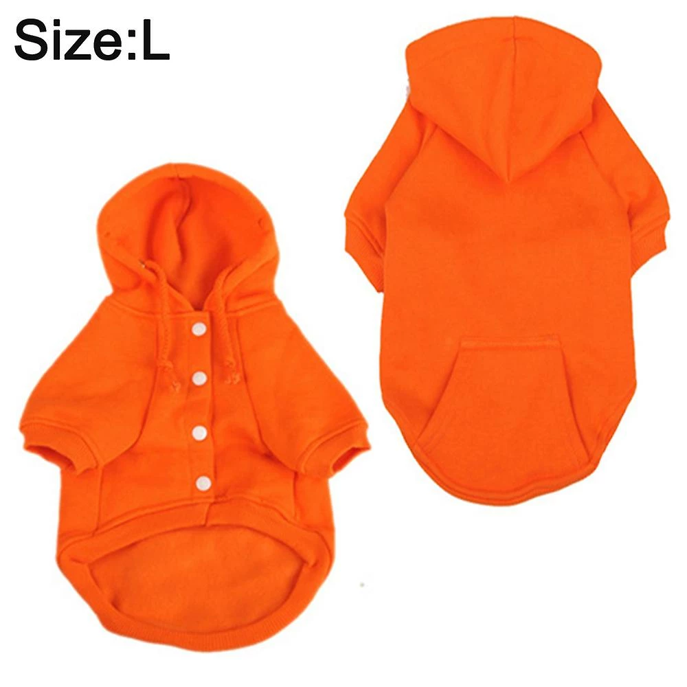 Giveuphesit VĂȘtements Pour Chiens Pet Casual Sweater Dog Solid Color Hooded Sweater Pet Two Foot Sweater â Image 2